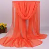 Bufanda nueva estilo coreano para mujer, versátil, larga, de gasa, chal de verano, protección solar, parasol, toalla de playa para la costa, bufanda de color liso