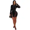 C7843 Transfronterizo 2026 nueva ropa de mujer estilo europeo y americano estilo ins de mujer encaje transparente sexy vestido de chica caliente