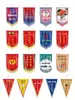 Banderas de Intercambio, Banderas de Equipos de Fútbol, Banderas Conmemorativas, Banderas Triangulares, Banderas Rojas Móviles, Banderines Pequeños, Banderines Escolares