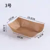Caixas Descartáveis de Papel Kraft em Formato de Barco para Lanches, Batatas Fritas, Espetinhos Fritos, Churrasco, Bandejas de Serviço Comerciais Abertas, Caixas de Takeaway em Formato de Barco para Frango Frito