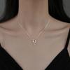 Collar de Plata de Ley 999 Encuentro de Pájaros Landis de Eucalipto Lujo Ligero Nicho Ins Cadena Clavícula de Trigo Regalo de Cumpleaños para Novia
