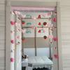Reino dos Sonhos Cortina de Porta Coração Rosa de Amor Aparência Elegante Popular Decoração de Quarto de Casamento Coração de Menina Cortina de Porta de Quarto de Princesa Pendurada
