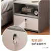 Mesita de Noche Pequeña para el Hogar Simple Moderna Estante de Almacenamiento para Mesita de Noche Armario de Almacenamiento con Cerradura Armario de Almacenamiento para Dormitorio de Alquiler