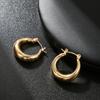 Brincos em forma de C de metal geométrico europeu e americano Moda feminina exagerado brilhante elegante All-match Internet Celebrity Earrings Brincos
