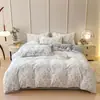 Novo Modelo 2026 230g Veludo Leitoso Luminoso Totalmente Fosco Conjunto de Quatro Peças - Padrão Floral [Estilo Lençol] Conjunto de Três Peças 1,2m