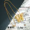 Nuevo Collar Antiguo de Estilo Chino Chapado en Oro con Filigrana Estilo Palacio Cadena de Cuerda Hueca Mariposa, Suministro de Joyería de Diseño Moderno para Mujer