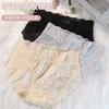 Estilo Francês Luxo Leve Sexy Cetim Renda Gaze Roupa Íntima Feminina Respirável Entrepernas Cintura Média Calcinha Triângulo para Meninas