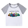 2023 Nueva ropa para niños Camiseta de manga corta de verano para niños y niñas Camisa básica raglán Camiseta de media manga para bebé Top para niños