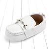 Mocasines de Color Sólido con Hebilla de Hierro para Bebé de Primavera y Otoño, Zapatos Blandos para Bebés, Zapatos Retro para Caminar, Venta Directa del Fabricante