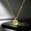 Colar Pingente Geométrico Irregular Fresco Cross Mais Vendido Europeu e Americano Corrente Clavícula Feminina Titânio Aço Banhado Ouro 18K Pingente