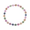 Pulsera de Cuentas de Turmalina Optimizada de Plata Esterlina 925 para Mujer, Diseño Simple Hecho a Mano con Cuerda Elástica, Pulsera de Cuentas 3340B