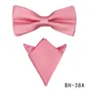 Conjunto de Gravata Borboleta e Lenço de Cor Sólida com Listras para Homens, Acessórios de Terno de Negócios de Alta Qualidade, Gravata Borboleta em Estoque