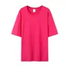 Camiseta Suelta de Algodón Peinado Estilo Europeo Verde Oscuro, Verano Juvenil de Manga Corta Estilo Americano Versátil Sencillo Adelgazante para Mujer