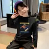 Otoño Invierno Niños Bebé Elegante Moderno Niños Camiseta Térmica de Manga Larga Mediano Grande Niños Ropa Interior de Capa Base Top de Cuello Alto