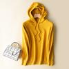 Suéter de Tricô Feminino Pulôver com Capuz Outono e Inverno 2020 Novo Camisa Básica Suéter com Capuz Grosso Hoodie Top Curto