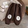 Ropa de invierno para niñas, pantalones deportivos gruesos con forro polar y parches de dibujos animados, pantalones casuales holgados y ajustados para niñas