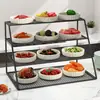 Estante multicapa para preparación de alimentos para restaurantes, estante de almacenamiento para platos y utensilios, solución de almacenamiento para encimeras de restaurante