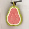 Toalla Pequeña de Terciopelo Coral con Frutas Transfronteriza, Pañuelo Colgable, Toalla de Mano Gruesa Absorbente para Cocina y Baño, Regalo Souvenir