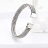 K pulsera de tenis sencilla para mujer de acero de titanio cuadrado europeo y americano transfronterizo ins oro de 18k plata alrededor de oro que no se desvanece venta al por mayor