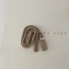 Bufanda Infantil Estilo Otoño e Invierno Raya Fina Color Sólido Etiqueta Pequeña Usar Bufanda Niños y Niñas Bebé Bufanda de Invierno Tendencia