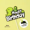 Adornos Decorativos para Pastel de Dinosaurio 2021 Nuevo Celebridad de Internet Niños Bebé Cumpleaños Año Viejo Niños Tyrannosaurus Rex Enchufe