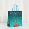 Bolsa Laminada de Diwali Bolsa de Tote con Estampado Festivo Bolsa para Empaque de Fiesta Impermeable Bolsa para Llevar al Por Mayor Tela No Tejida