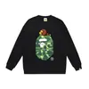 Comercio exterior transfronterizo marca de tendencia estilo japonés BAPE cabeza de tiburón estampado de letras unisex sudadera con cuello redondo colección