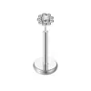 Kit de Joias para Piercing de Lábio com 10 Peças de Aço Inoxidável Transfronteiriço 20g Studs para Covinha Estilo Pino Cravejados com Zircônia em Estoque