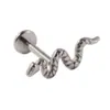 Pino de titânio G23 labial, prego labial em T, pequeno, cobra, prego de orelha, personalidade I, curvo, cobra, prego de osso da orelha, joia de piercing Amazon agora