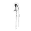 Faca, Garfo e Colher de Aço Inoxidável Finos em Formato de Cintura, Colher de Sobremesa, Talheres de Aço Inoxidável, Conjunto de Faca e Garfo para Bife Estilo Ocidental de Hotel