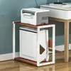 Prateleira de Armazenamento de Rack para Gabinete de Computador Multicamadas para Mesa de Escritório Doméstica, Rack de Armazenamento de Impressora de Dois Níveis