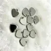 Aço Inoxidável Etiqueta Coração Espelhada Coração de Pêssego Pingente em Formato de Coração Pingente para Lettering DIY Pulseira Colar Pingentes Acessórios