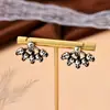 Estación Independiente Wish Aliexpress Nuevo Producto Transfronterizo Pendientes Divertidos de Calavera de Plata Antigua Estilo Punk de Halloween Anillo