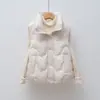 Chaleco de plumas para mujer Pinghu Chixin, nuevo estilo otoño/invierno, cuello alto, corte holgado, ligero, cálido, prenda exterior casual
