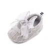Zapatos de Princesa con Lazo de Encaje para Bebés de 0-1 Año, Zapatos para Niños Pequeños, Zapatos de Bebé de Punto con Suela Suave 2758