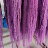 Guirlandas coloridas e duradouras de flores secas com longos fios em cascata, perfeitas para decorações de teto de casamento, vitrines e arranjos florais.