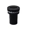 Conector de cotovelo de drenagem forçada de entrada e saída de água em PVC preto puro conector de tubo de água de aquário tee tridimensional união de quatro vias válvula de esfera