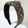 Diadema He Ming Moda Retro Barroca Europea y Americana Accesorios para el Cabello de Lujo Incrustaciones Trabajo Pesado Totalmente Diamantada Estilo Palacio de Cristal Diadema