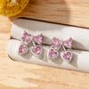 Henson Chica Lindo Rosa Amor Cereza Arete Nicho Sentido Avanzado Tornillo Varilla de Tornillo Acero Titanio Arete