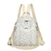 Bolsa Saco com Cordão Estilo Étnico Modelo Novo 2025 Bolsa de Ombro Floral Artística para Mulheres Bolsa Transversal Casual Estilosa