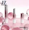 Pedido Jinze: Tubo Redondo con Tapa Facetada, Tubo de Labial Inclinado, Material de Empaque de Tubo Vacío de Plástico