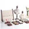 Soporte de Madera de Nogal para Joyería Almacenamiento Soporte para Pendientes Colgador para Collares Soporte de Exhibición para Pulseras Soporte para Anillos Accesorios