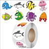 500 piezas 3,8 cm 8 piezas rollo de patrón de juguete para niños animal Gracias etiqueta adhesiva decorativa