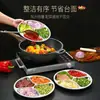 Bandeja de comida reductora de grasa hecha de acero inoxidable 304 de grado alimenticio, bandeja de preparación dividida, bandeja para condimentos de cocina para cebolleta, jengibre, ajo y bandeja para guarniciones de uso doméstico