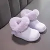 Botas de Nieve de Princesa 2026 Invierno Nuevas Versátiles para Niñas Engrosadas de Felpa Lindo Moño Estudiante Cálidas de Algodón