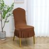 Funda de Silla Elástica Universal Respaldo Taburete Asiento Tela Hotel Banquete Hogar Silla de Comedor Cojín Funda de Silla Falda Corta de Una Pieza