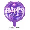 Balões Redondos de Folha de Alumínio de 18 polegadas para Festa de Aniversário de Bebê de Um Ano Decoração Redonda Impressa Feliz Aniversário Atacado