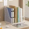Caja de Almacenamiento de Libros de Escritorio Estantería para Estudiantes Estante Soporte para Libros Organizador de Papelería y Artículos Varios de Escritorio Portabolígrafos de Gran Capacidad