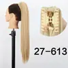 Peluca de Comercio Exterior Cola de Caballo para Mujer Cabello Largo Lacio Pinza de Agarre Pinza de Garra para Cola de Caballo Peluca de Fibra Química Cola de Caballo
