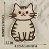 Parche Bordado Adhesivo de Animal Gatito Lindo y Divertido de Dibujos Animados Parche para Decoración de Funda de Teléfono DIY Bolsa